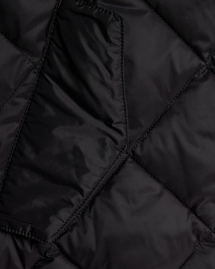 River Island Black Hooded Puffer Cape