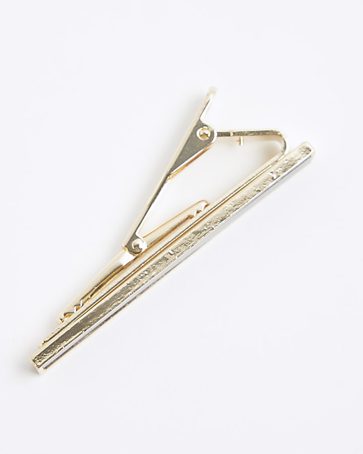 River Island Black Inlay Tie Slide