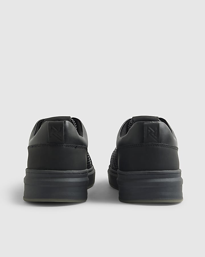 River Island Black Lace Up Trainers