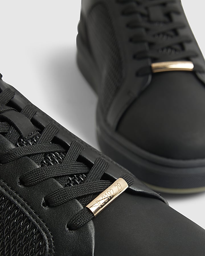 River Island Black Lace Up Trainers