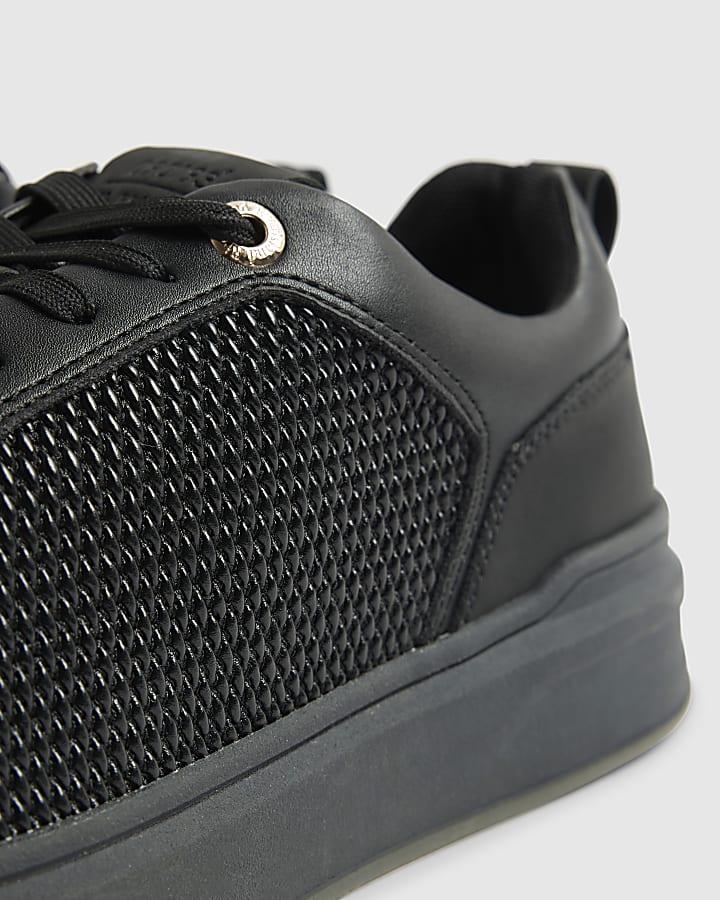 river island Black Lace Up Trainers