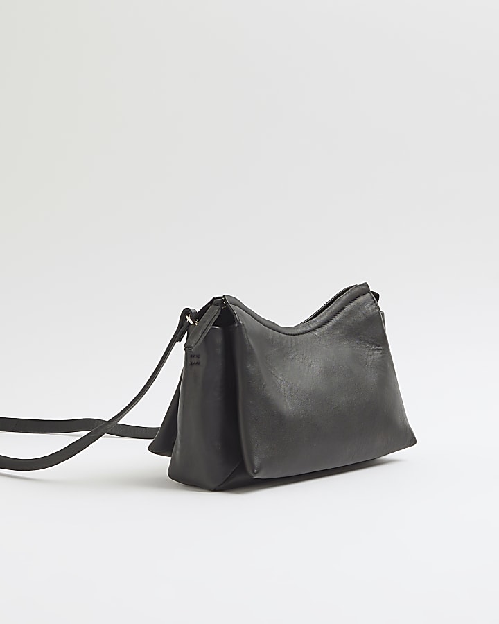 River Island Black Leather Cross Body Bag