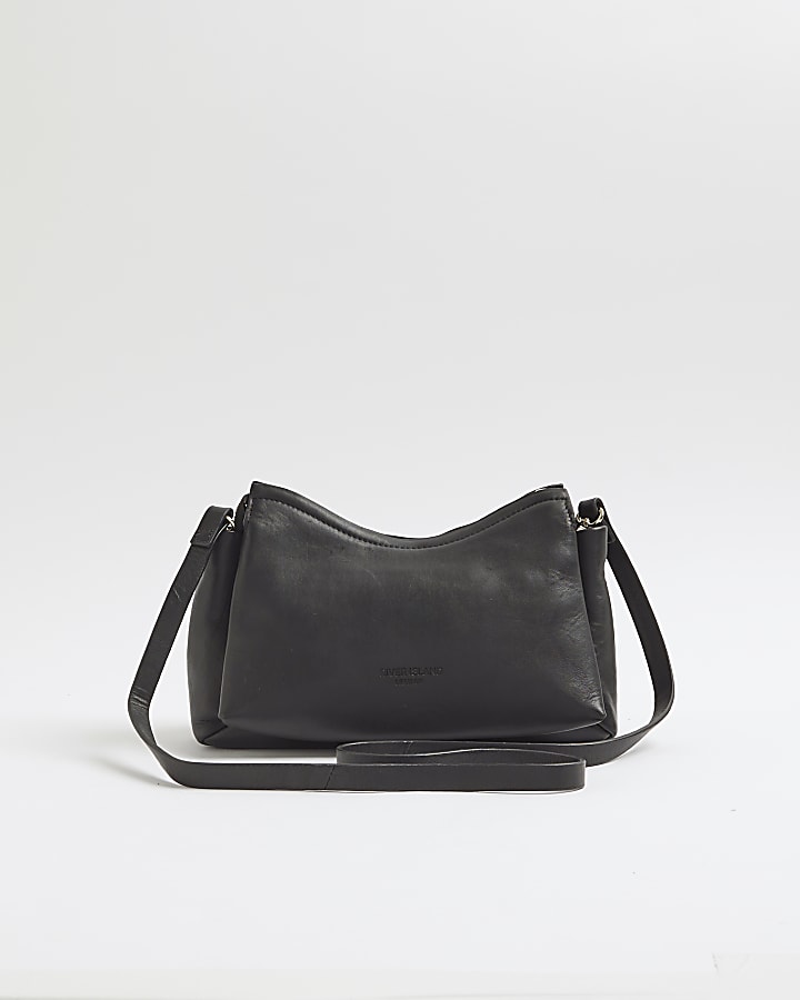 River Island Black Leather Cross Body Bag