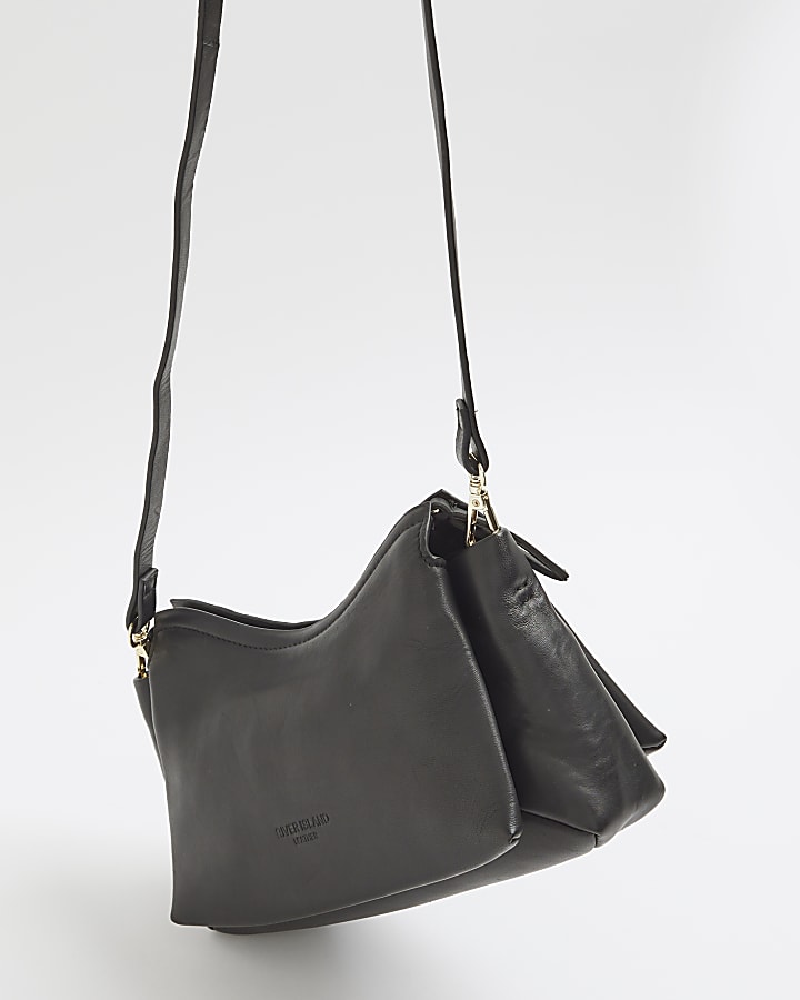 River Island Black Leather Cross Body Bag
