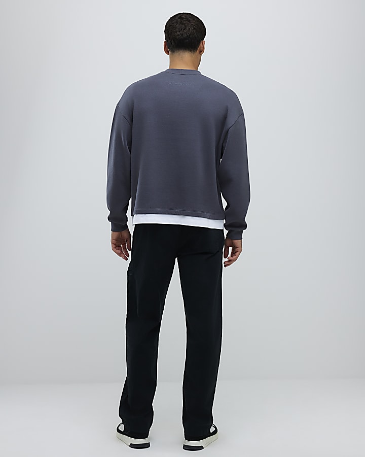 River Island Black Loose Fit Pull On Trousers