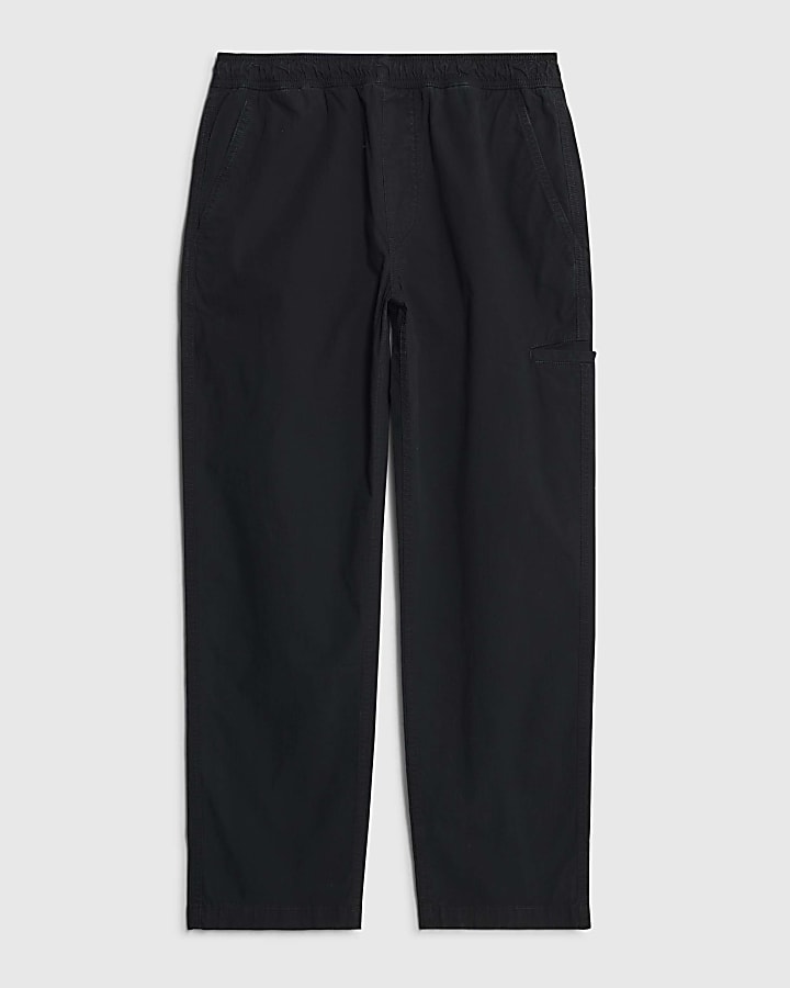 river island Black Loose Fit Pull On Trousers