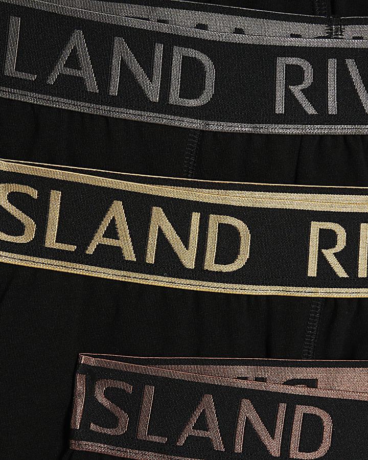 river island Black Metallic RI Pack Of 5 Trunks