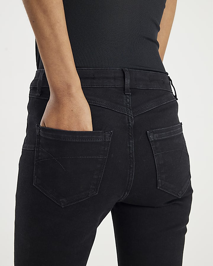 River Island Black Mid Rise Sculpt Skinny Jeans