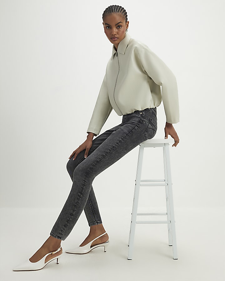 River Island Black Mid Rise Sculpt Skinny Jeans