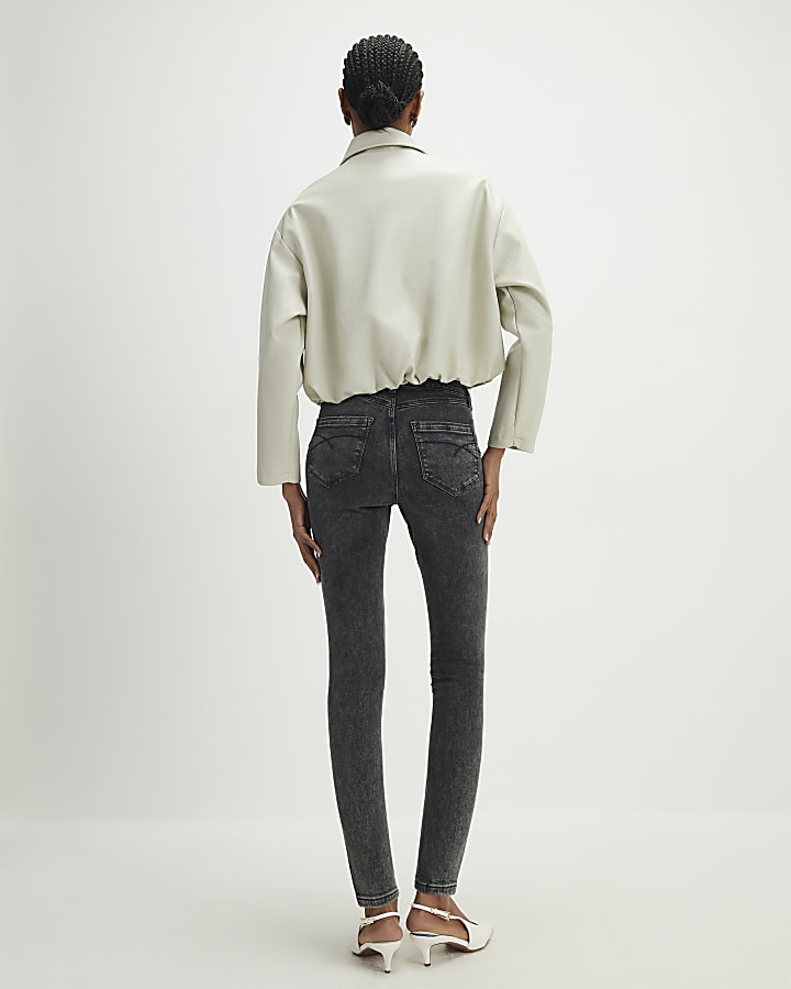 River Island Black Mid Rise Sculpt Skinny Jeans