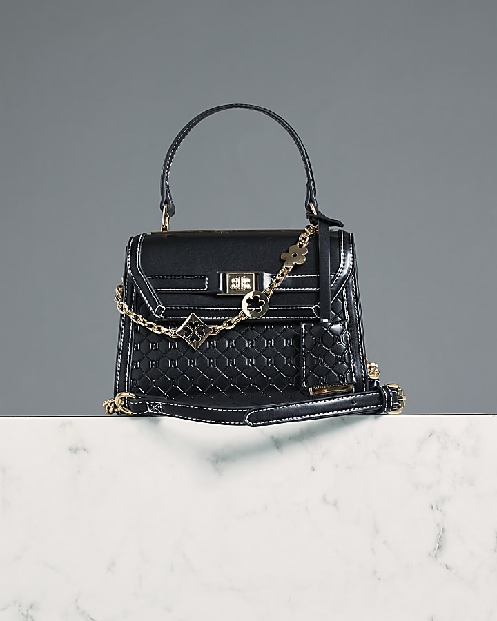 River Island Black Mini Tote Cross Body Bag
