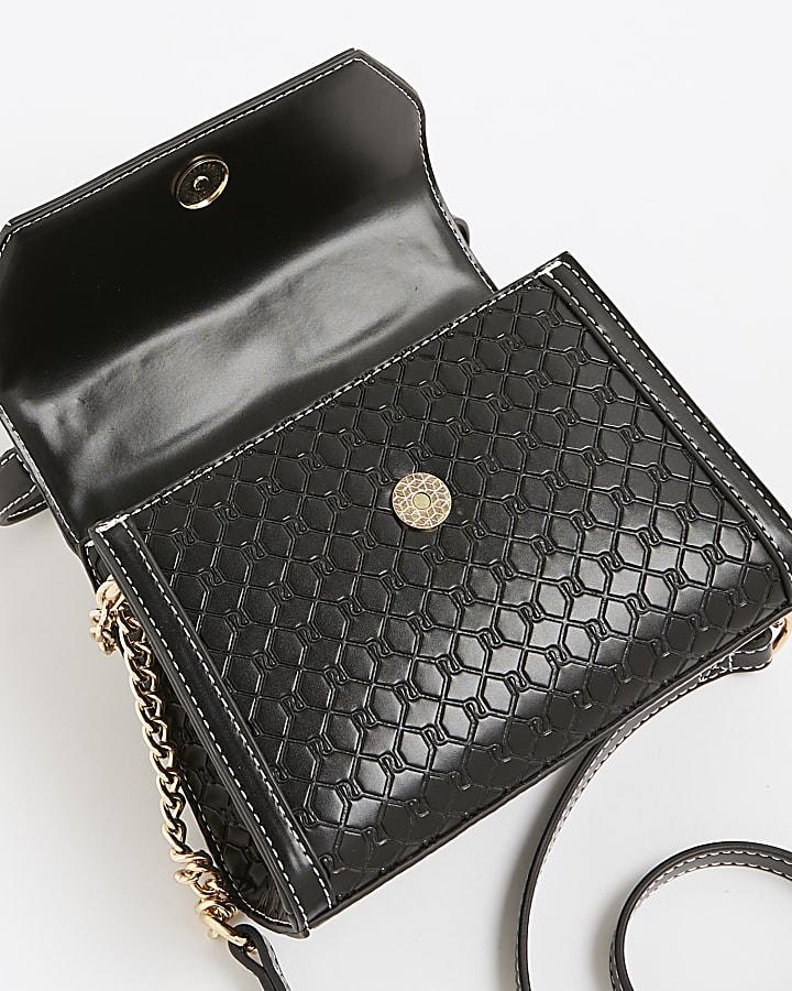 river island Black Mini Tote Cross Body Bag