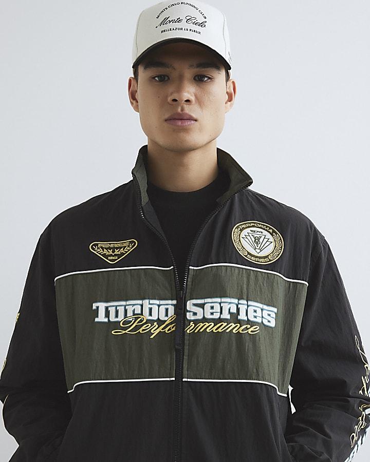 River Island Black Motorcross Tracksuit Jacket