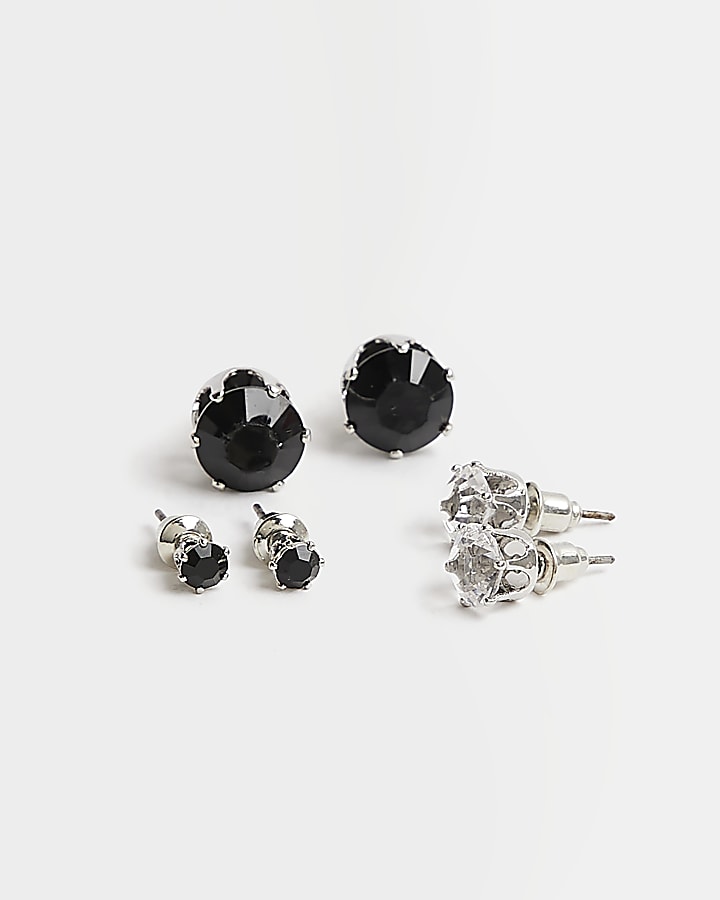 river island Black Multipack 6 Stud Earrings
