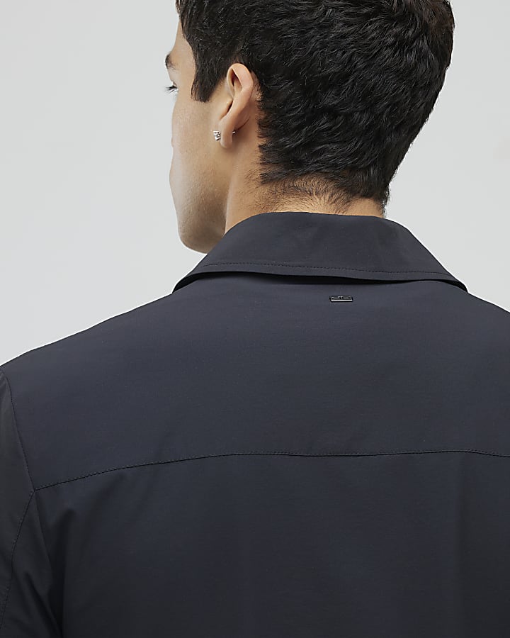 River Island Black Muscle Fit Shacket