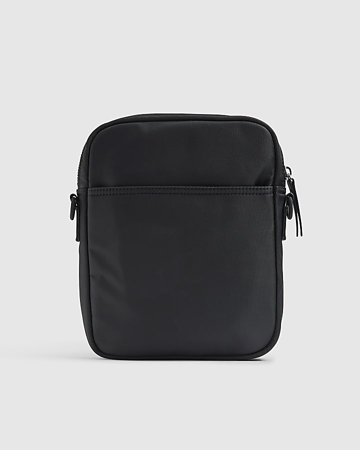 River Island Black Nylon Badge Cross Body Bag