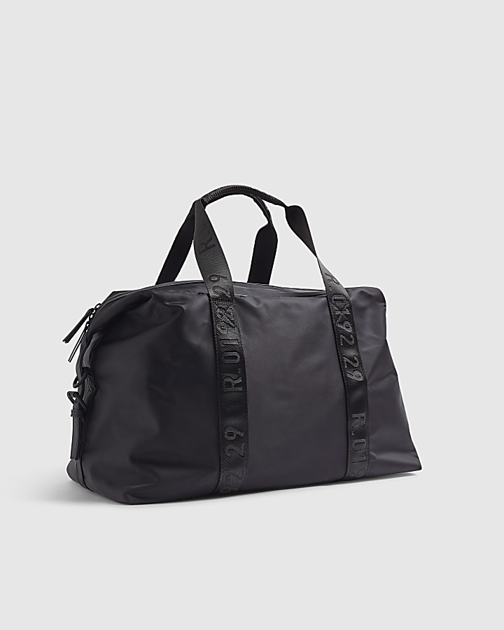 River Island Black Nylon Holdall Gym Bag