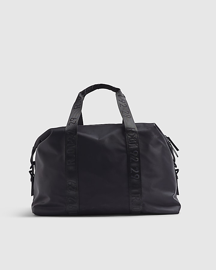 River Island Black Nylon Holdall Gym Bag
