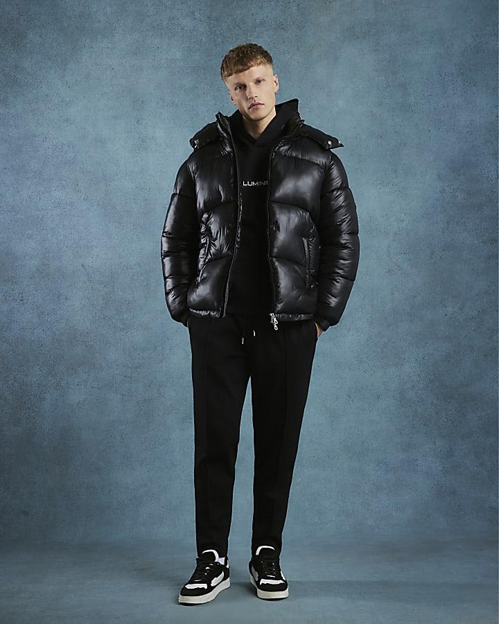 River Island Black Oversized Fit Puffer Coat