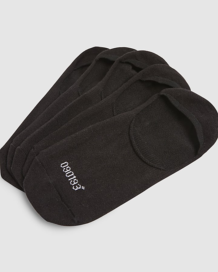River Island Black Pack Of 5 Ankle Socks