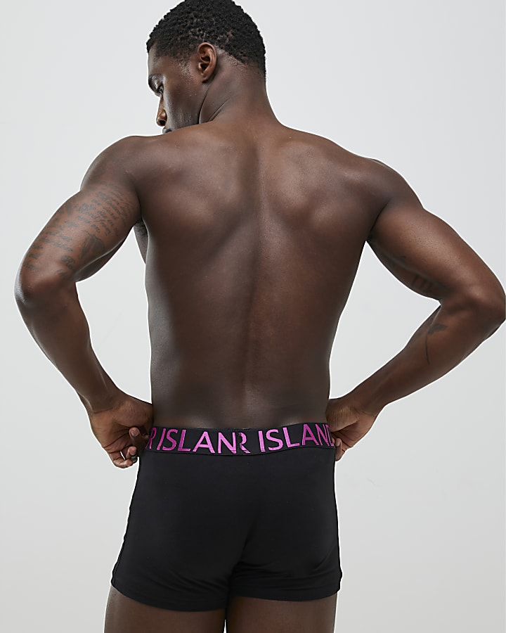 River Island Black Pack Of 5 Trunks