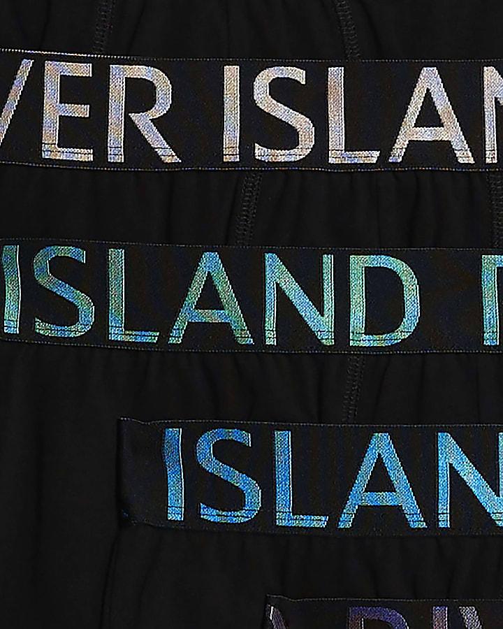 river island Black Pack Of 5 Trunks