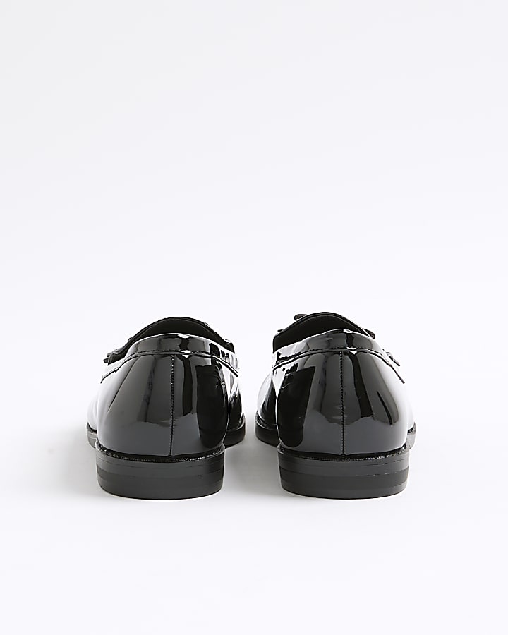 River Island Black Patent Tassel Loafers