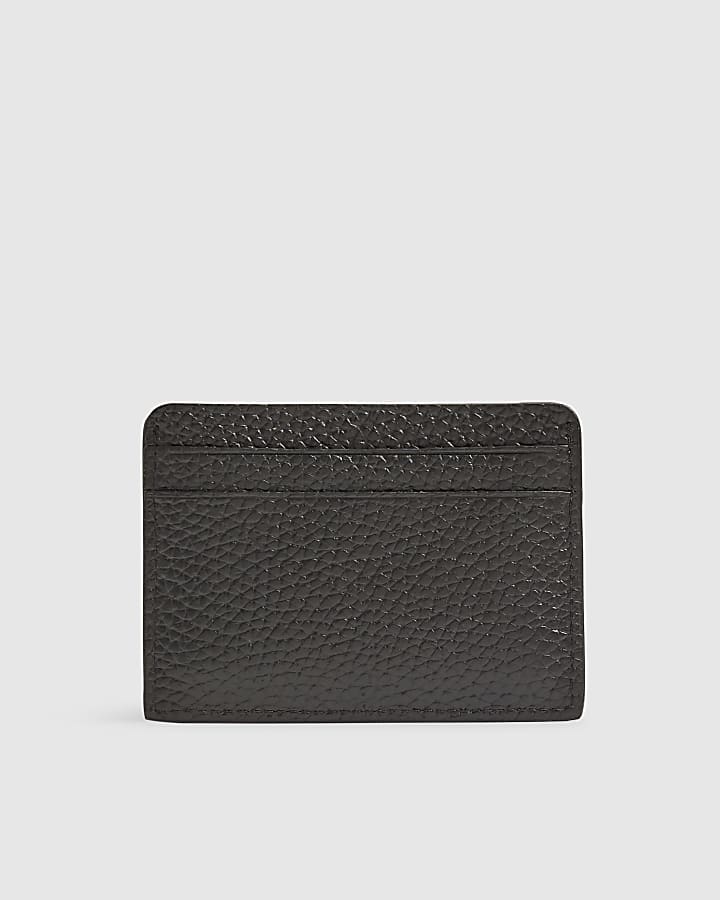 River Island Black Pebbled Card Holder