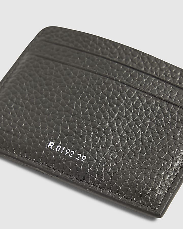 River Island Black Pebbled Card Holder