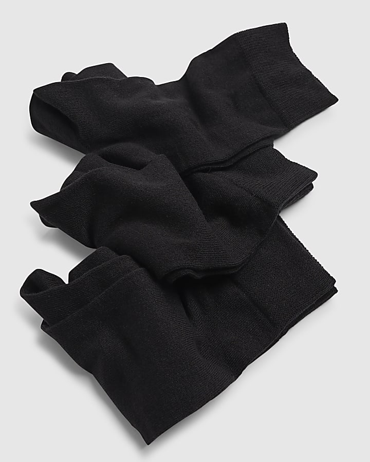 river island Black Plain Pack Of 7 Socks