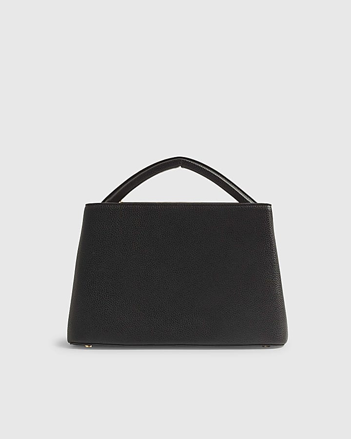 River Island Black Pocket Front Charm Tote Bag