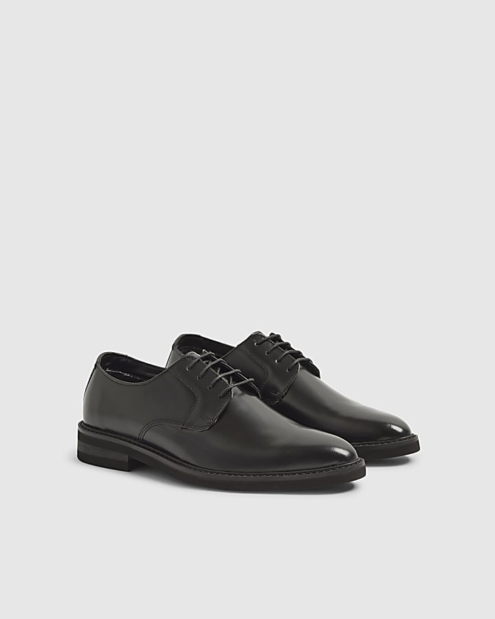River Island Black Pointed Toe Derby Shoes