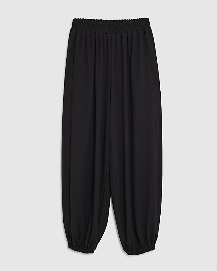 river island Black Premium Balloon Leg Trousers