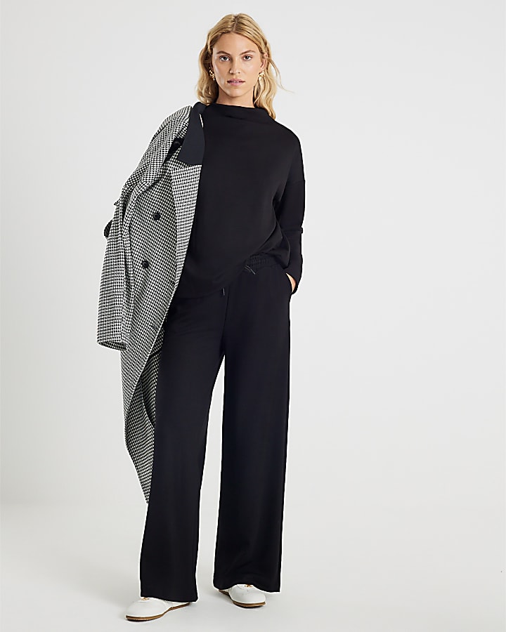 River Island Black Premium Long Sleeve Top