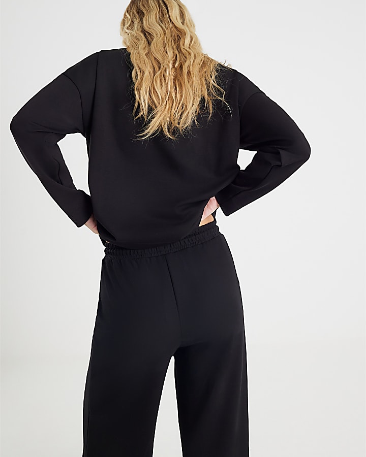 River Island Black Premium Long Sleeve Top
