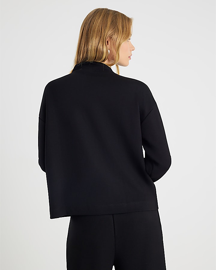 River Island Black Premium Long Sleeve Top