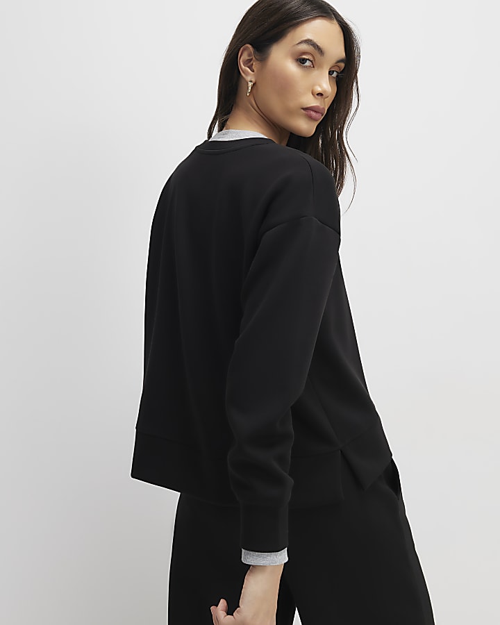 River Island Black Premium Sweatshirt