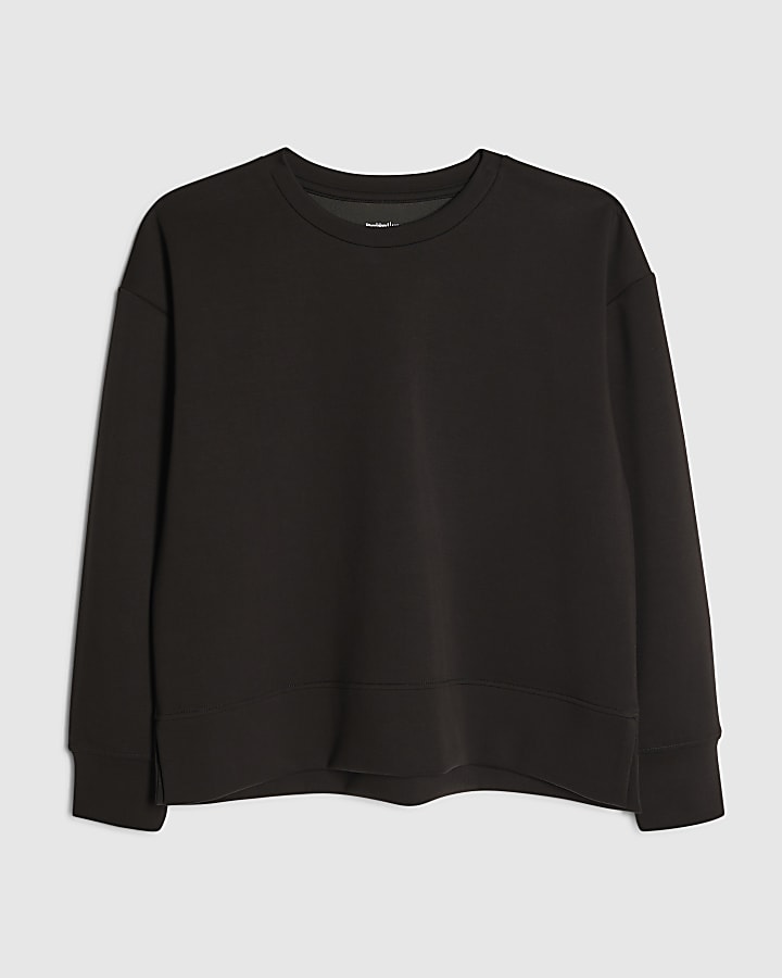 river island Black Premium Sweatshirt