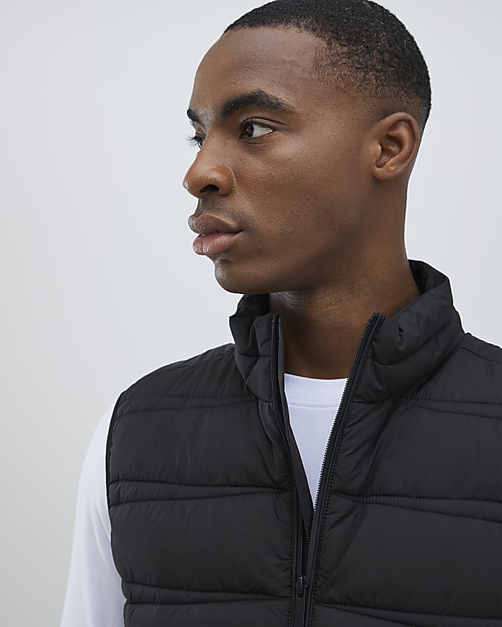 River Island Black Puffer Gilet