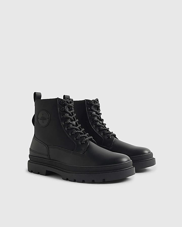 River Island Black Quilted Boots