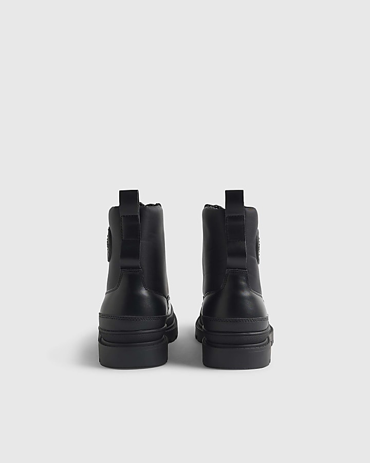 River Island Black Quilted Boots