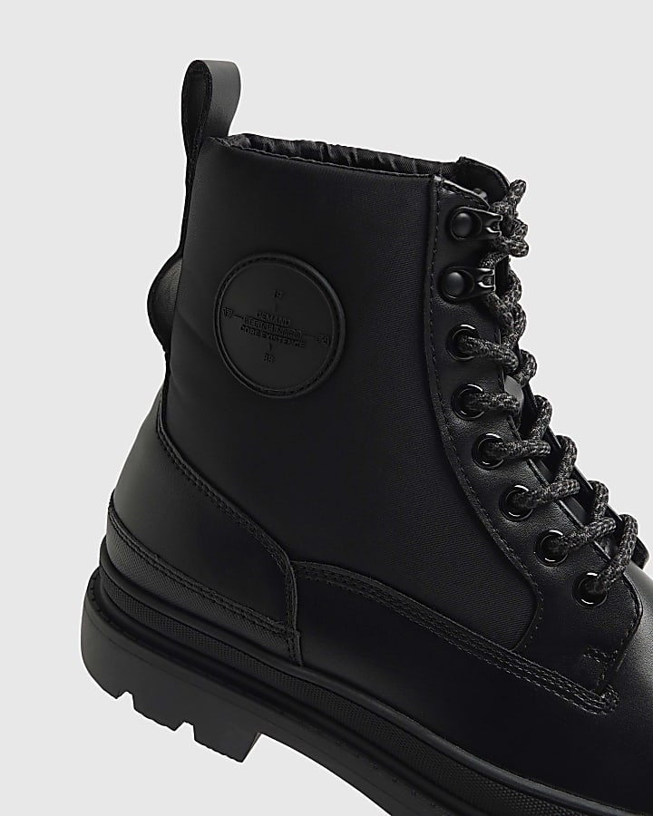 river island Black Quilted Boots