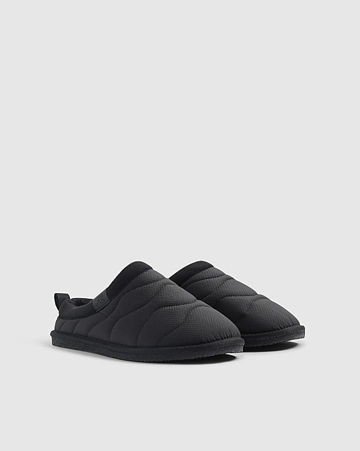 River Island Black Quilted Slipper