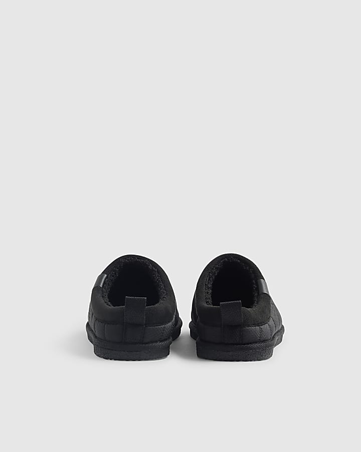 River Island Black Quilted Slipper