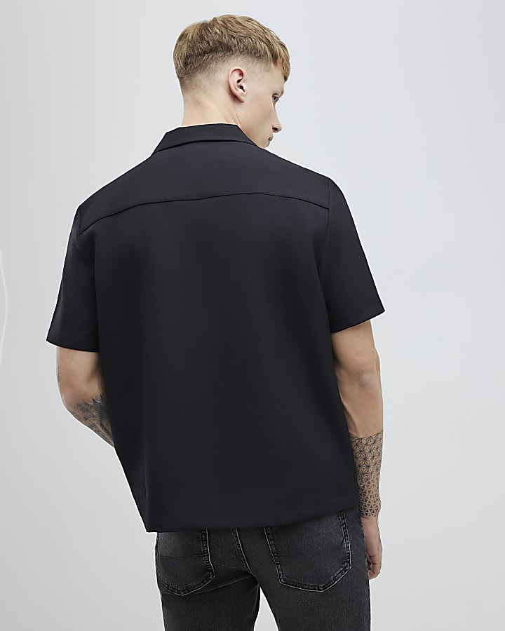 River Island Black Regular Fit Luminis Shirt