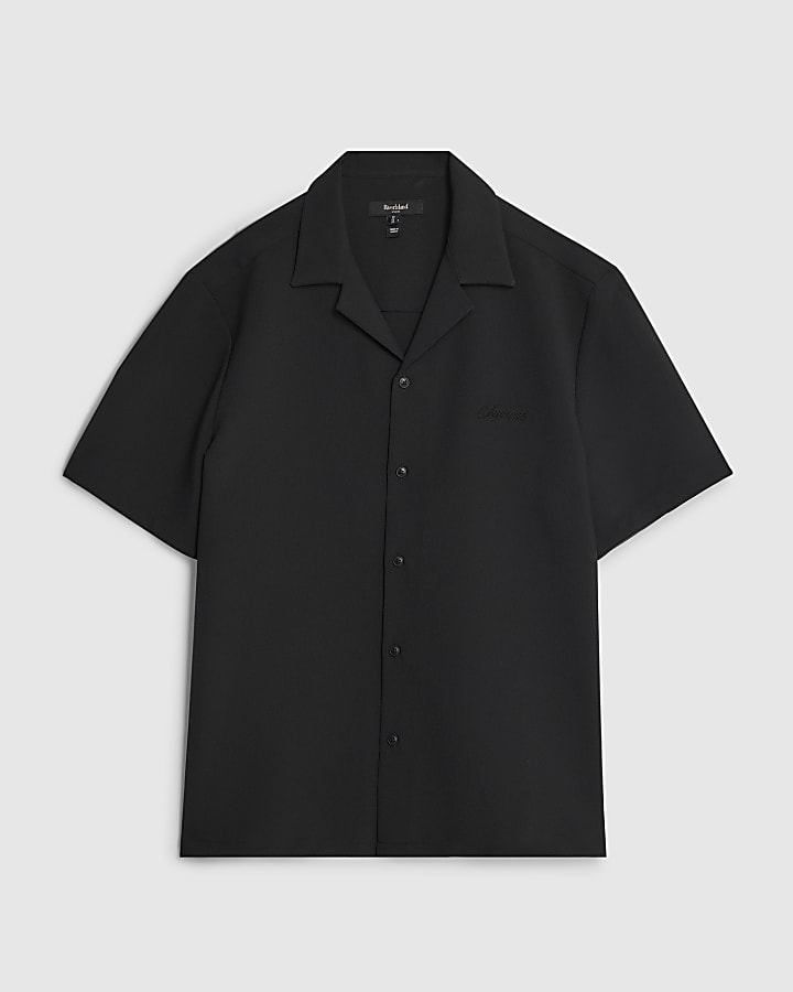river island Black Regular Fit Luminis Shirt