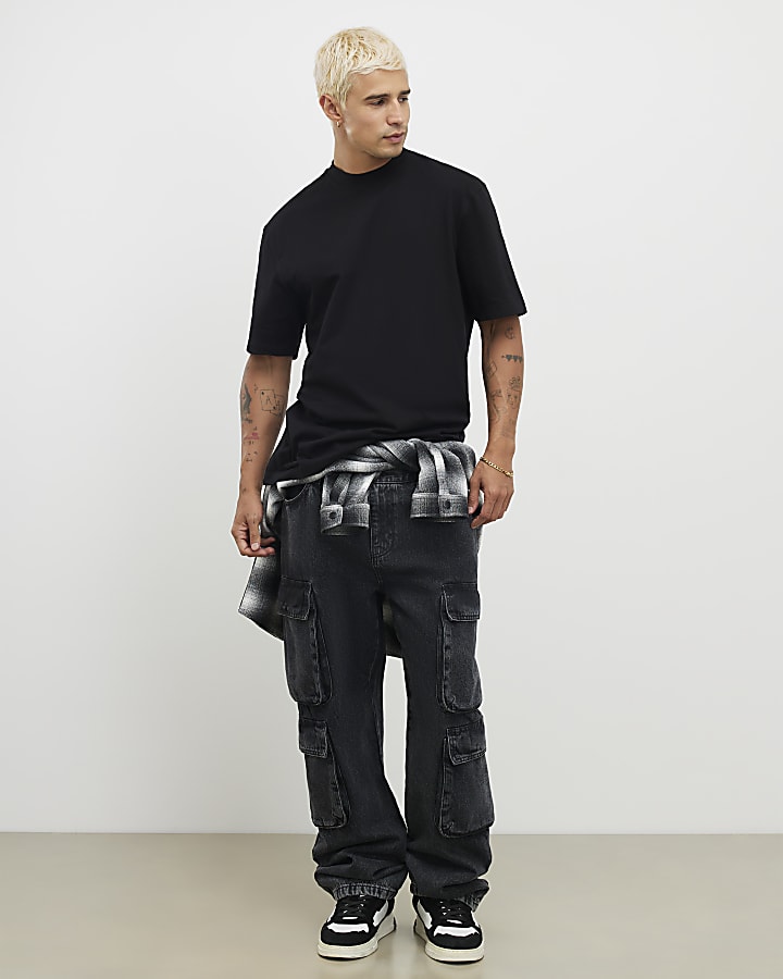 River Island Black Regular Fit Pack Of 3 T-Shirts