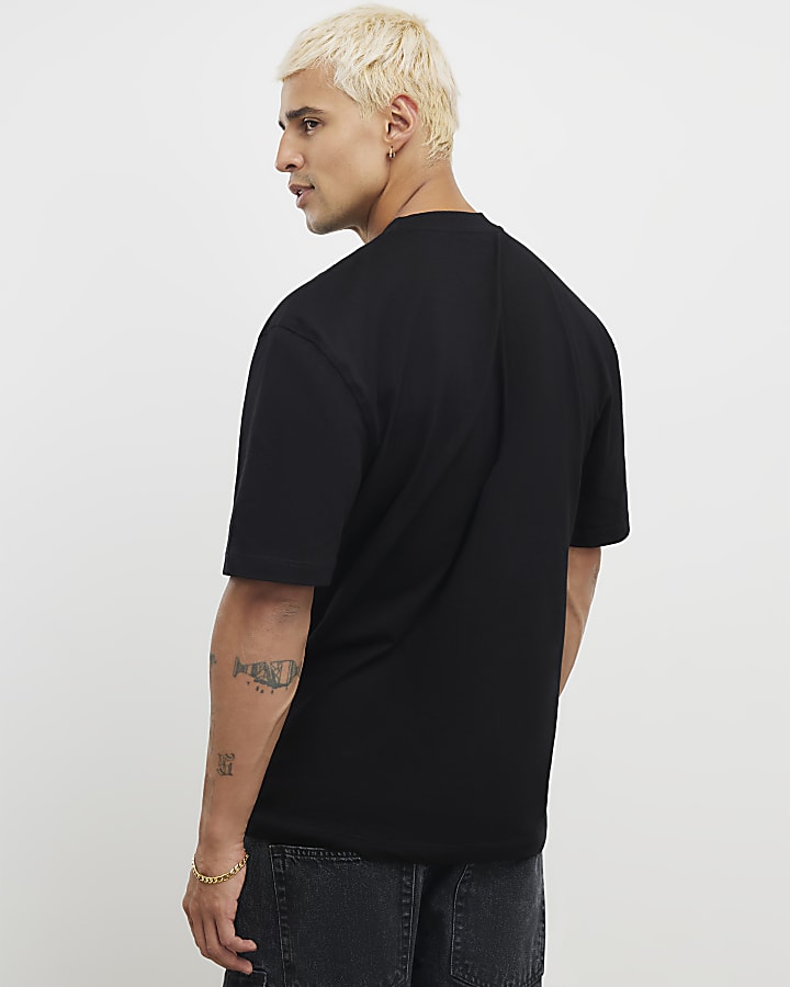 River Island Black Regular Fit Pack Of 3 T-Shirts