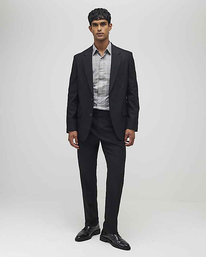 River Island Black Regular Fit Suit Jacket