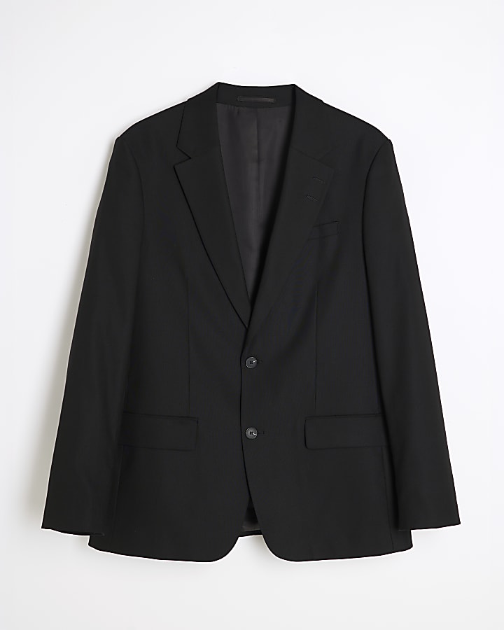 river island Black Regular Fit Suit Jacket